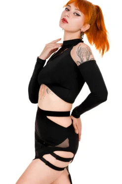 Restyle DELANEY ASYMMETRIC SKIRT Thigh Split