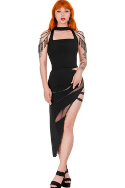 Restyle DELANEY ASYMMETRIC SKIRT Thigh Split