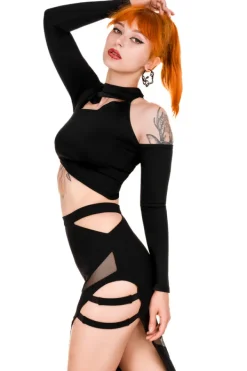 Restyle DELANEY ASYMMETRIC SKIRT Thigh Split