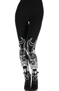 Restyle DEMONIC CAT LEGGINGS Black gothic leggings