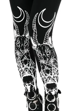 Restyle DEMONIC CAT LEGGINGS Black gothic leggings