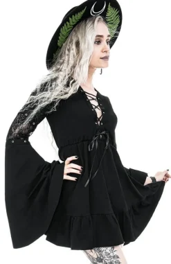 Restyle Eden Black Cotton Floaty Dress