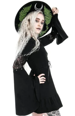 Restyle Eden Black Cotton Floaty Dress