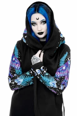Restyle ENCHANTED FOREST HOODIE with detailed embroidery moth and fern