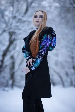 Restyle ENCHANTED FOREST HOODIE with detailed embroidery moth and fern