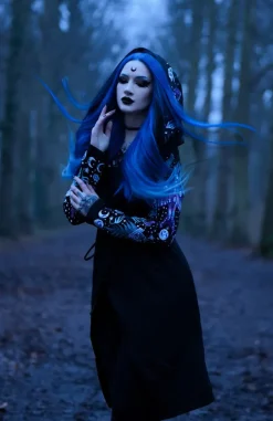 Restyle ENCHANTED FOREST HOODIE with detailed embroidery moth and fern