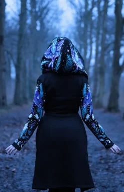Restyle ENCHANTED FOREST HOODIE with detailed embroidery moth and fern
