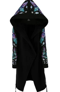 Restyle ENCHANTED FOREST HOODIE with detailed embroidery moth and fern