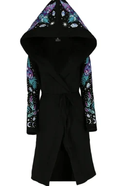 Restyle ENCHANTED FOREST HOODIE with detailed embroidery moth and fern