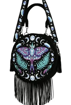 Restyle ENCHANTED FOREST ROUND BAG with moon moth and crystals