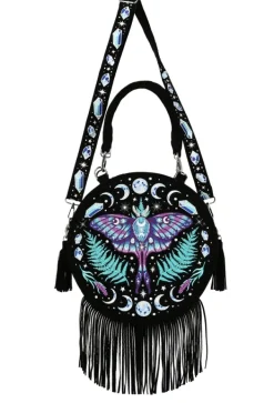 Restyle ENCHANTED FOREST ROUND BAG with moon moth and crystals