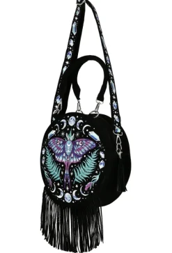 Restyle ENCHANTED FOREST ROUND BAG with moon moth and crystals