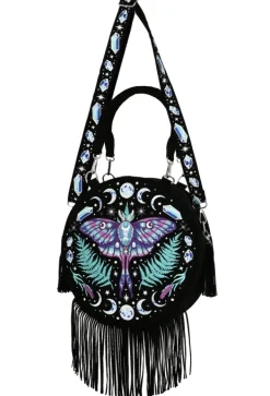 Restyle ENCHANTED FOREST ROUND BAG with moon moth and crystals