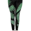 Restyle Fern leggings, green leaves trousers for forest witch