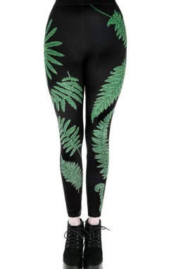 Restyle Fern leggings, green leaves trousers for forest witch