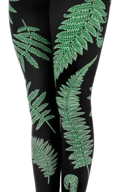 Restyle Fern leggings, green leaves trousers for forest witch