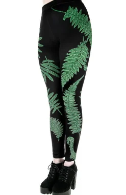 Restyle Fern leggings, green leaves trousers for forest witch