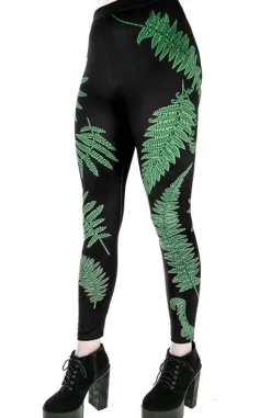 Restyle Fern leggings, green leaves trousers for forest witch