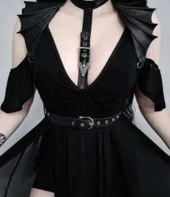 Restyle Gothic Accessory, Occult fashion "BAT WINGS HARNESS BELT"