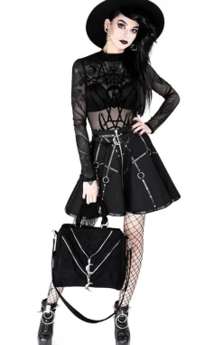 Restyle Gothic black harness circle MOON MISTRESS SKIRT