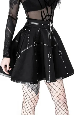 Restyle Gothic black harness circle MOON MISTRESS SKIRT