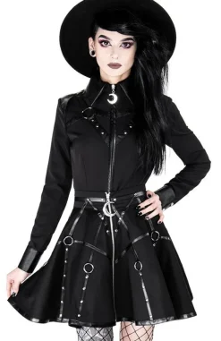 Restyle Gothic black harness circle MOON MISTRESS SKIRT