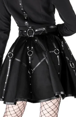 Restyle Gothic black harness circle MOON MISTRESS SKIRT