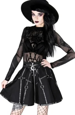 Restyle Gothic black harness circle MOON MISTRESS SKIRT