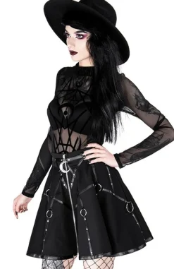 Restyle Gothic black harness circle MOON MISTRESS SKIRT