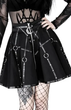 Restyle Gothic black harness circle MOON MISTRESS SKIRT