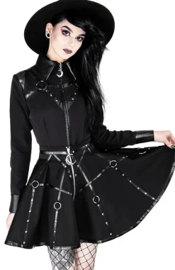 Restyle Gothic black harness circle MOON MISTRESS SKIRT