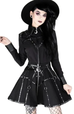 Restyle Gothic black harness circle MOON MISTRESS SKIRT