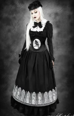 Restyle gothic cameo underbust corset with crow 