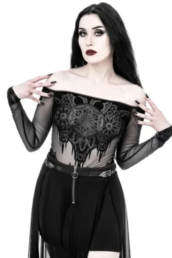 Restyle GOTHIC CHAPEL BODYSUIT OFF SHOULDERS