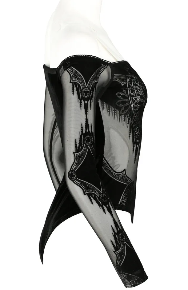 Restyle GOTHIC CHAPEL BODYSUIT OFF SHOULDERS
