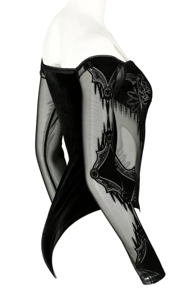 Restyle GOTHIC CHAPEL BODYSUIT OFF SHOULDERS
