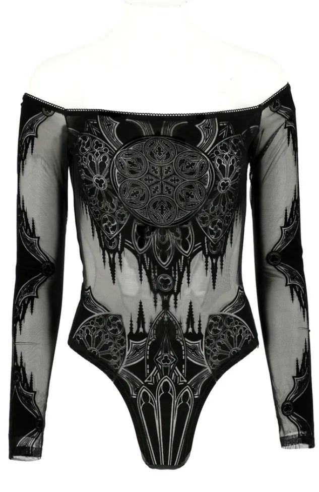 Restyle GOTHIC CHAPEL BODYSUIT OFF SHOULDERS