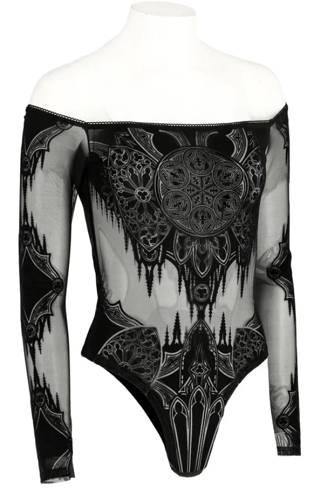Restyle GOTHIC CHAPEL BODYSUIT OFF SHOULDERS