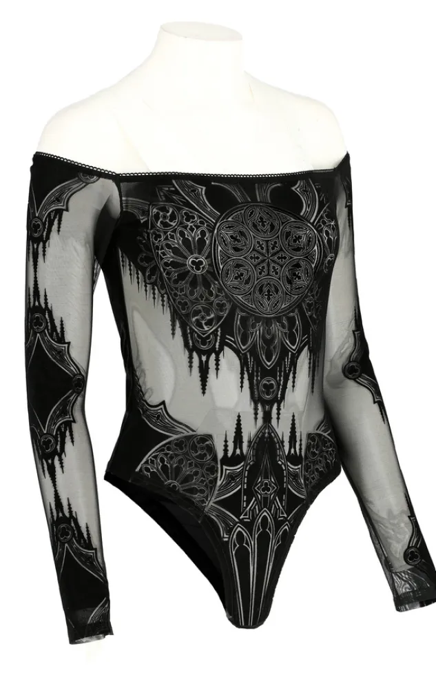 Restyle GOTHIC CHAPEL BODYSUIT OFF SHOULDERS