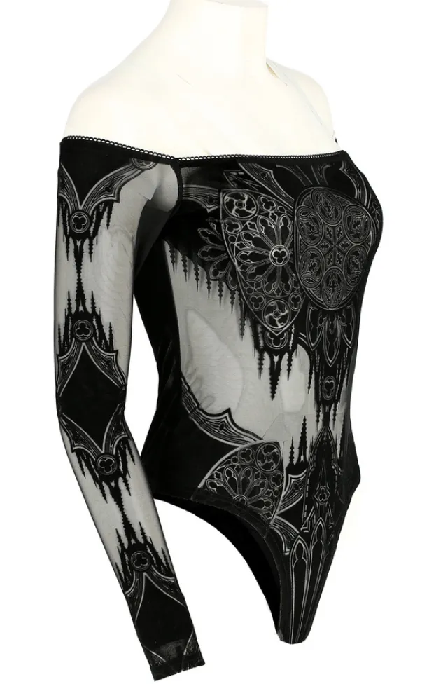 Restyle GOTHIC CHAPEL BODYSUIT OFF SHOULDERS