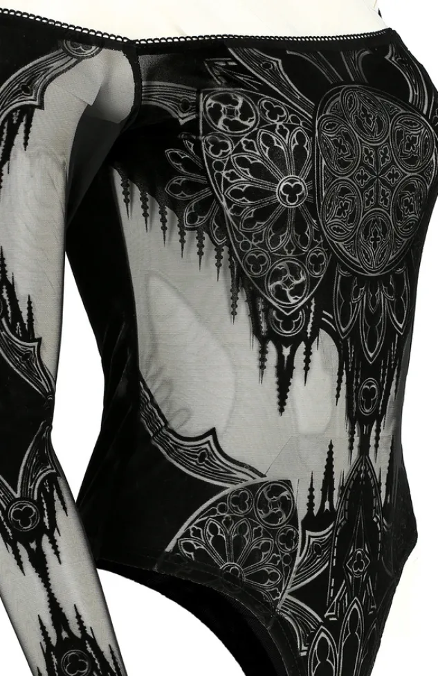Restyle GOTHIC CHAPEL BODYSUIT OFF SHOULDERS