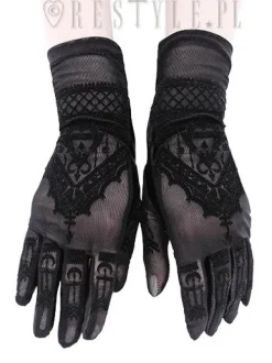 Restyle Gothic mesh gloves mehndi pattern, alchemical symbols "Henna Gloves"