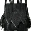 Restyle Gothic Rosette Backpack with pockets Inverted Cathedral embroidery