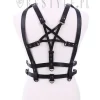 Restyle gothic waist belt, Double straps, "PENTAGRAM HARNESS BELT"