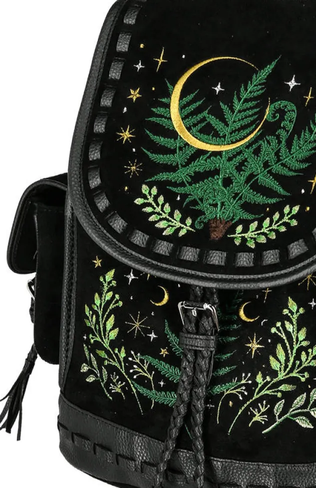 Restyle HERBAL BACKPACK with fern and crescent embroidery