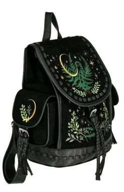 Restyle HERBAL BACKPACK with fern and crescent embroidery