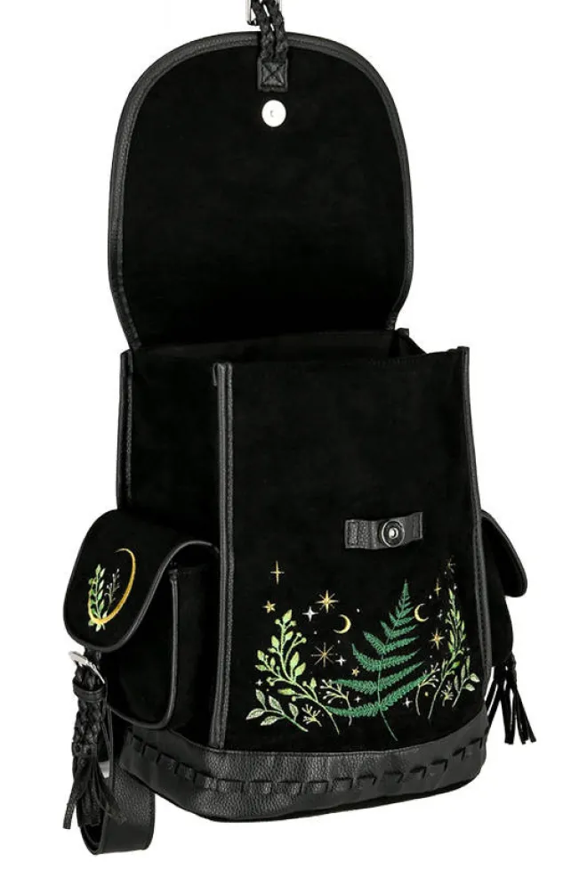 Restyle HERBAL BACKPACK with fern and crescent embroidery