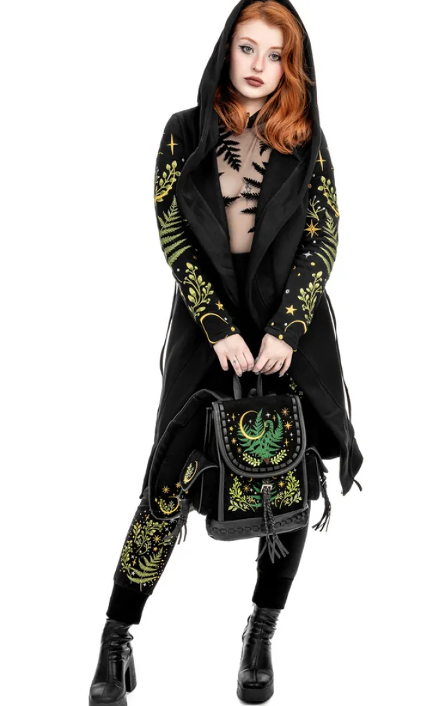Restyle HERBAL BACKPACK with fern and crescent embroidery