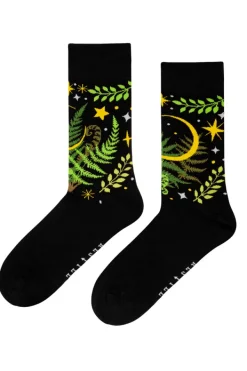 Restyle HERBAL JACQUARD SOCKS FERN LEAVES AND CRESCENT