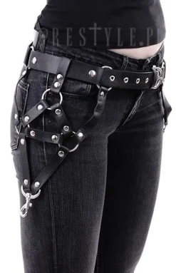 Restyle Hips belt gothic accessory, harness, O-rings "TRIANGLE BELT"